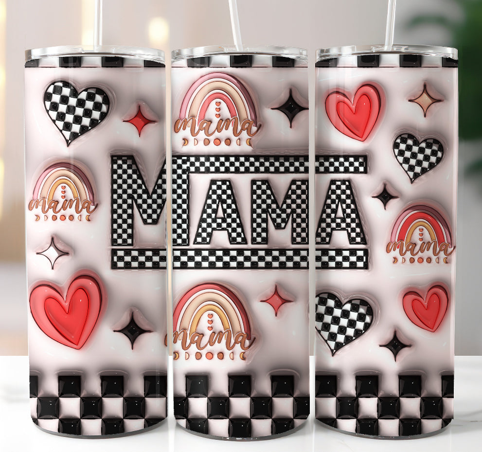 Retro MAMA inflated 3D Tumbler