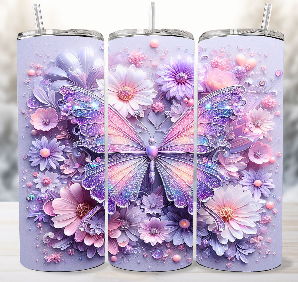 3D Butterfly Tumbler (multiple options)