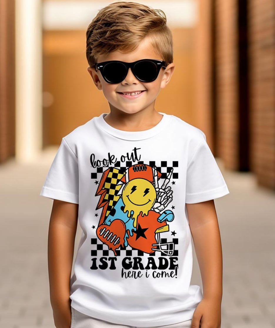 Retro Smiley Grade School Short Sleeve Tee