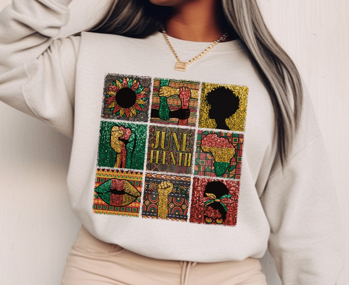 Glitter Boho Juneteenth