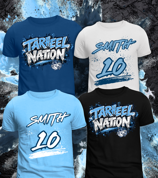 TarHeel Nation Name & Number on back