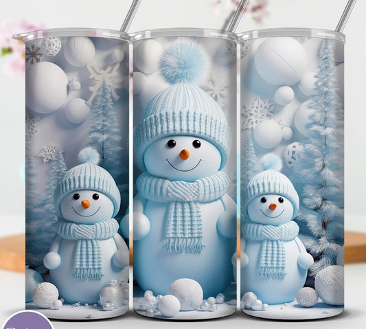 3D Snowman Tumbler