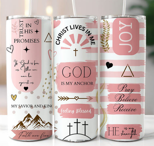 Christ Lives In Me Tumbler