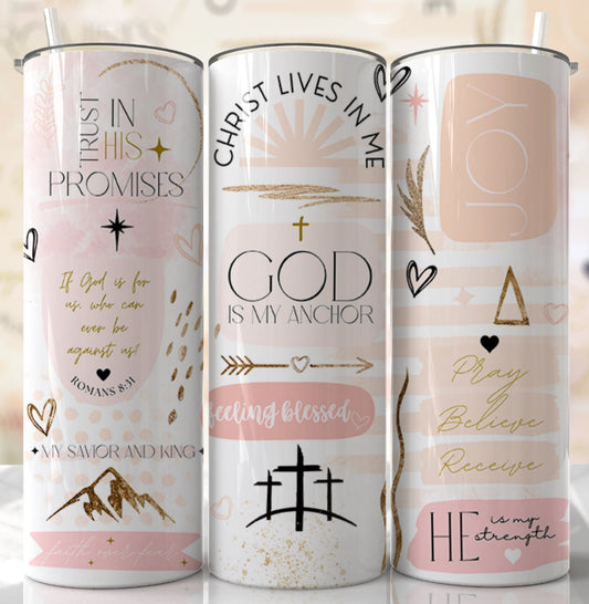 God is my Anchor Tumbler