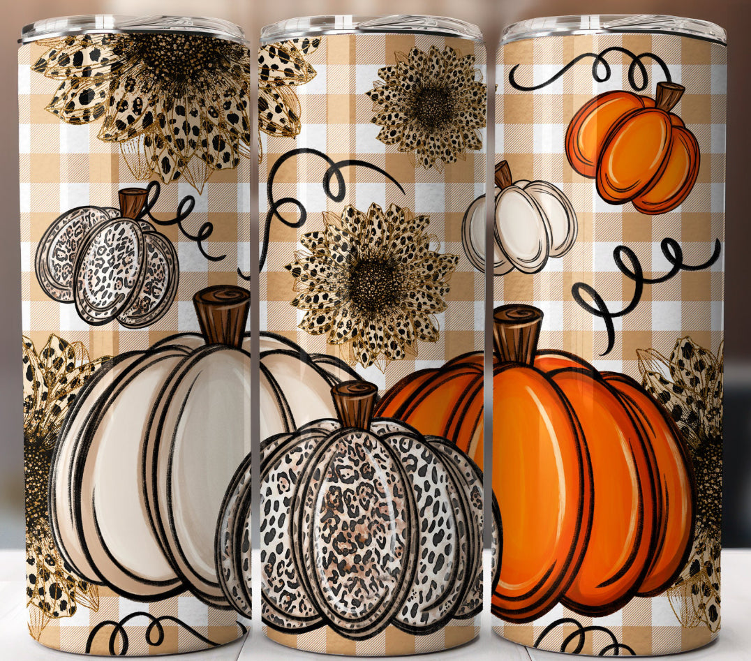 Leopard Pumpkin Fall Tumbler