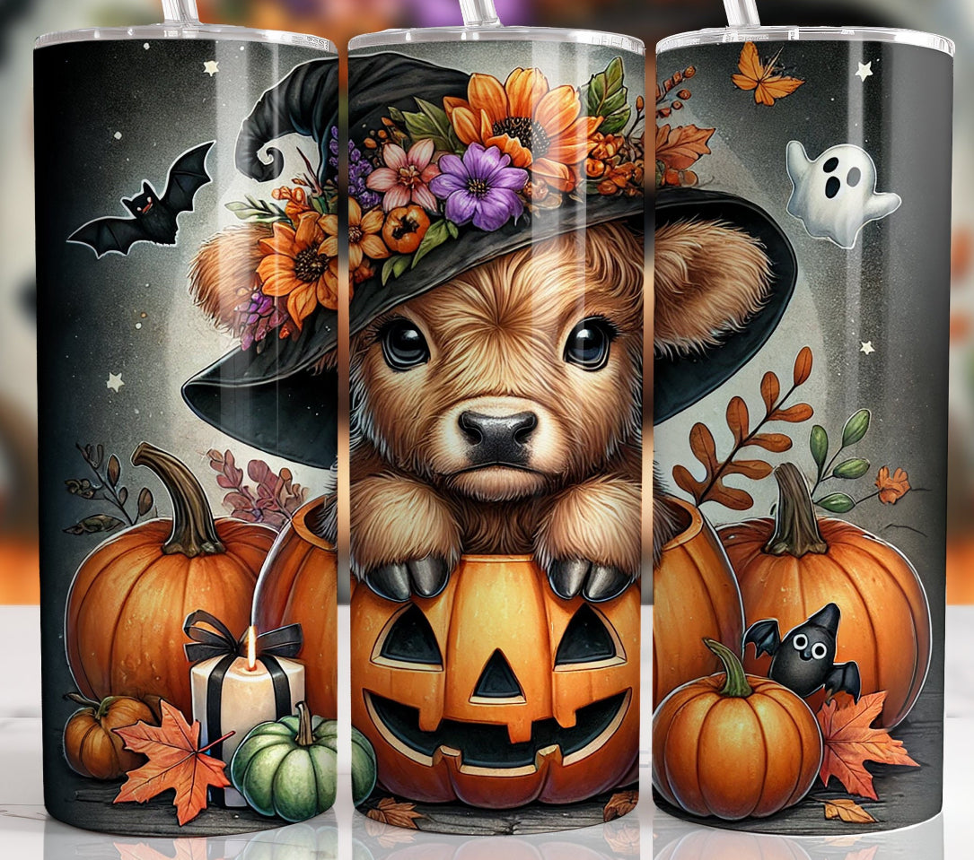 Highland Cow Fall Tumbler