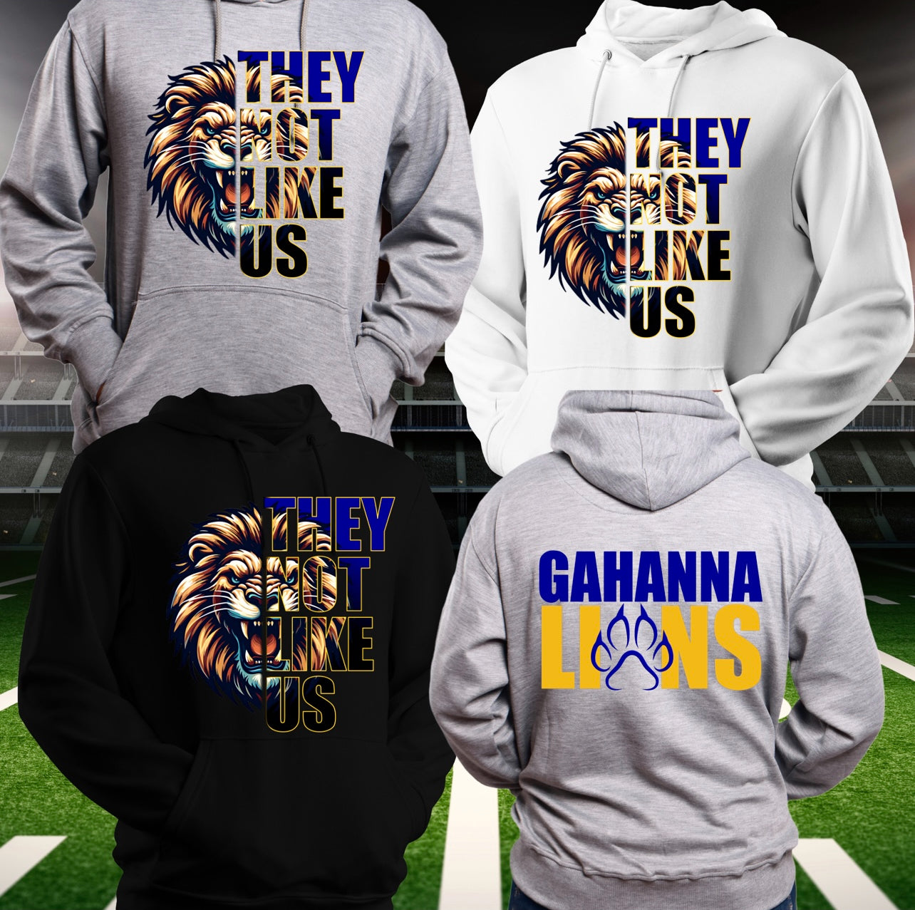 Gahanna Lions - They Not Like Us SHORT SLEEVE & HOODIE