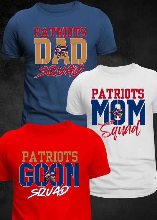 Patriots Football Tee - Front & Back with Personalization