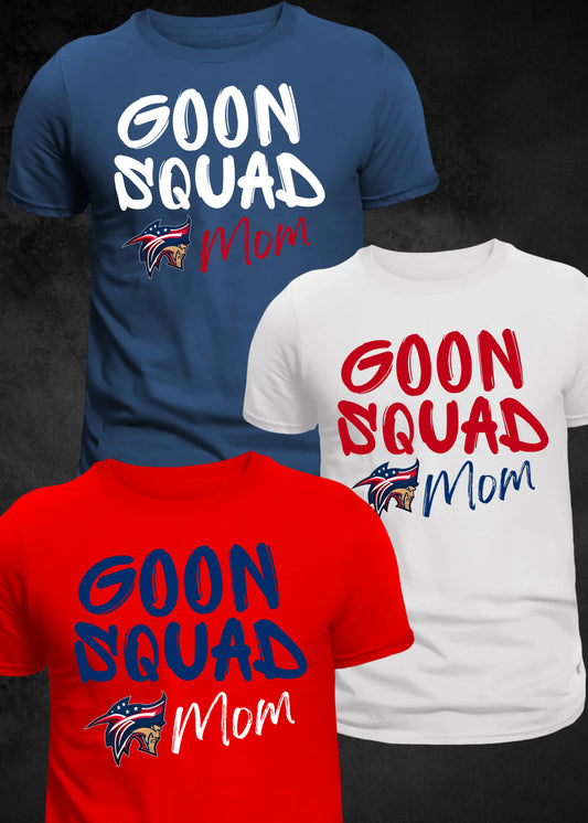 GOON SQUAD MOM Patriots Football Tee - Front & Back with Personalization