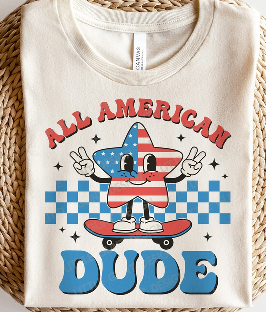 All American American Dude Star Tee