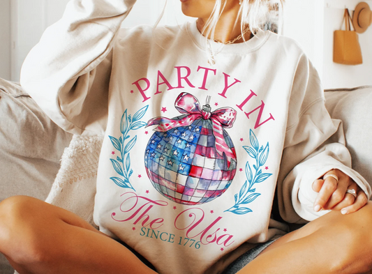 Party in the USA - Disco Ball with bow