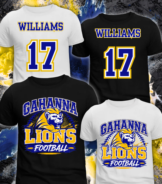 Gahanna Lions Tee with Name & Number