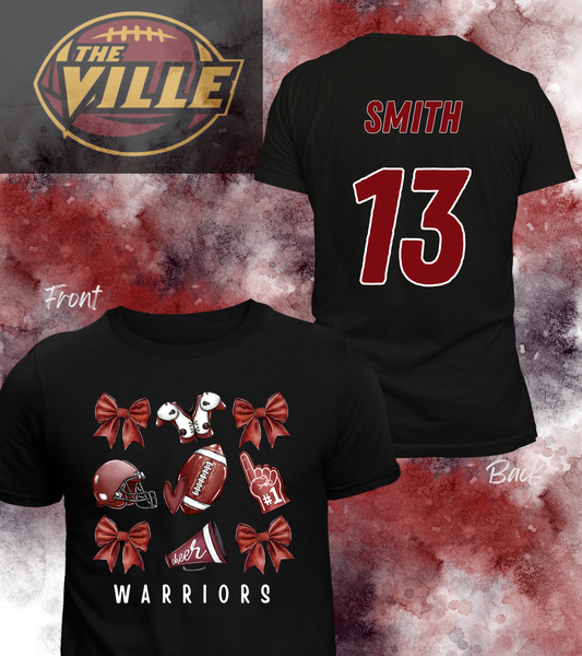 Warriors Bows & Football - TODDLER/YOUTH