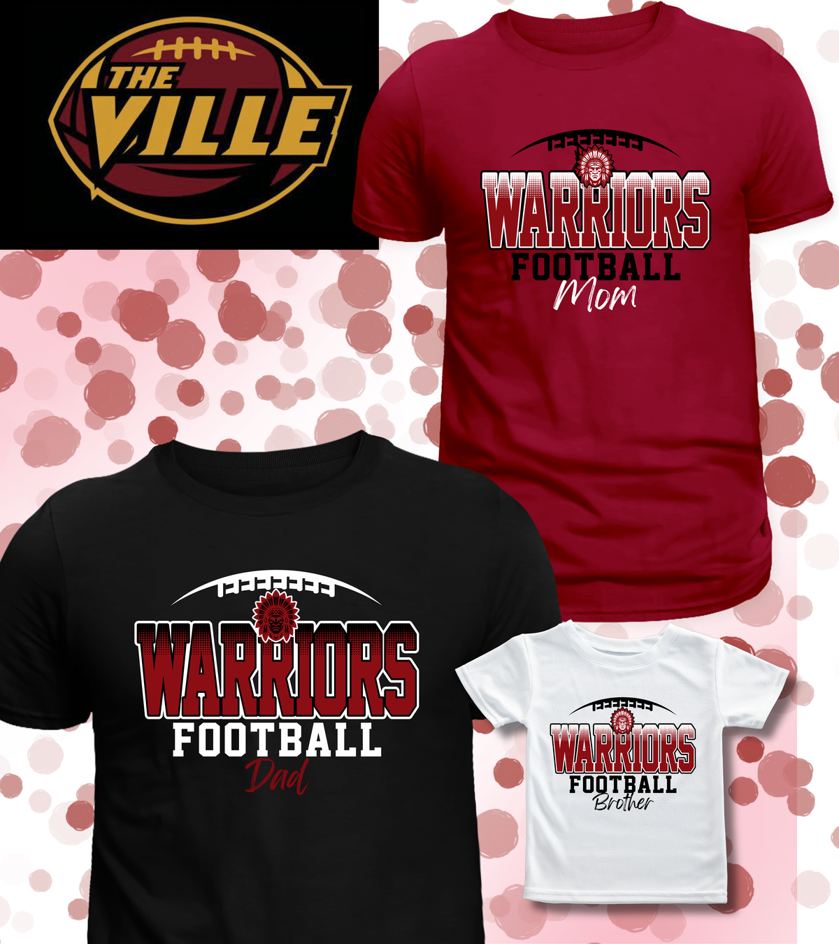 Warriors Football Tee - ADULT